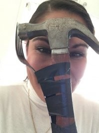 Обухом тяжёлого ножа, и нет проблем.