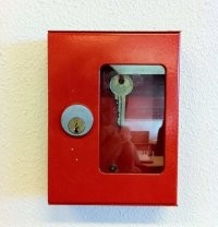 Тут ничего смешного нет, у нас в конторе также ключ в коридоре от подсобки хранится.