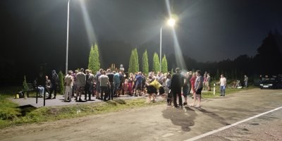 Памятник на месте гибели Цоя, вчера.