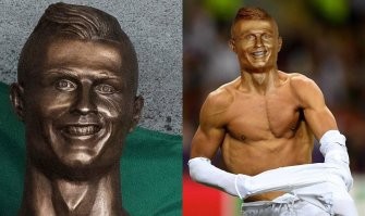 судя по статуе, Рональду выглядит именно так!