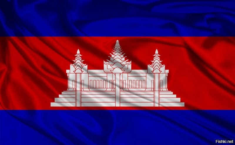 Китайские каратистки не фотографируются с флагом Камбоджи.