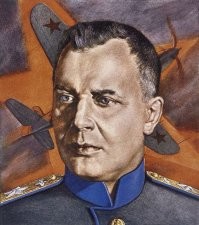 На плакате, кстати, Сталин хвалит человека очень похожего на маршала Новикова. Правда, почему-то без погон и только с одной звездой героя.