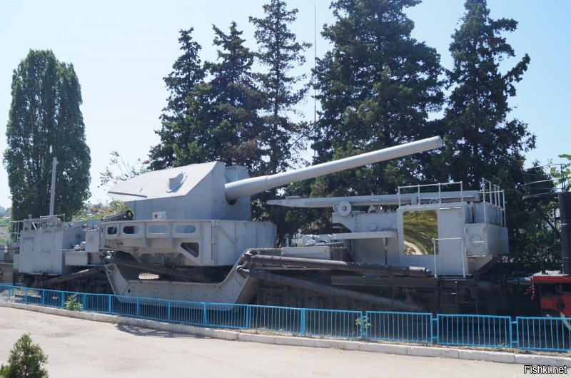 Железнодорожная пушка ТМ-1-180. Севастополь.