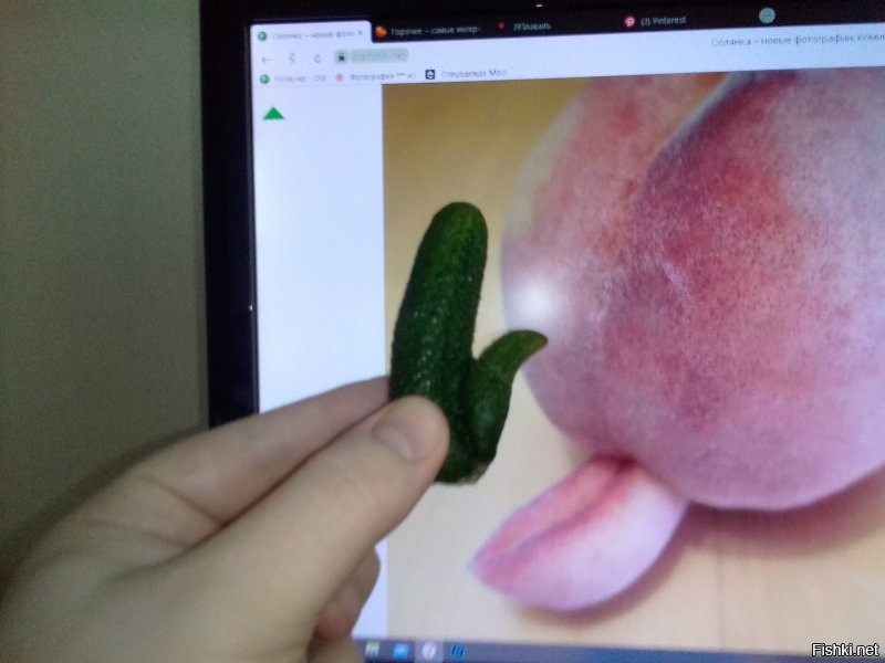 Соседка с дачи приехала и угостила дарами природы.В одном из пакетов был этот огурчикЗадумалсяСоседка пожилая.