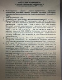 ""Сегодня в 08:00 в Подмосковье недалеко от станции "Бекасово-сортировочная" 29-летняя дежурная РЖД Марина Шипалова сдала пост, села в свою "Мазду СХ5" и отправилась домой. Около 08:05 женщина остановилась перед родным переездом - пропустила грузовой поезд и решила пересечь пути сразу за ним на запрещающий сигнал семафора. Девушка не заметила приближающийся встречный состав.
Спешка и беспечность чуть не стоили Шипаловой жизни. В состоянии комы с черепно-мозговой травмой и переломами ее доставили в реанимацию. Медики борются за жизнь растяпы...""