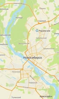 В центре Новосибирска??? "Родники" расположен на краю географии.