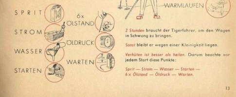 правда, здесь речь идет об общей подготовке танка, а не конкретно о процедуре запуска