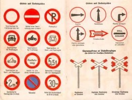 Немецкие дорожные знаки образца 1936 года.