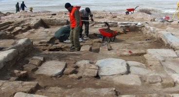 Археология раскопки на дне Аральского моря. 12-15 век. Вот там.