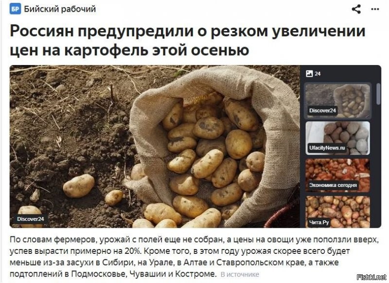 А тем временем на рынке сельхоз продукции в России: