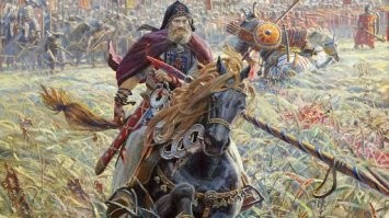 на Куликово поле пришли москвичи, серпуховчане, ростовчане, белозерцы, смоляне, муромляне и так далее, а ушли с него - русские!
Про поединок Пересвята с Кочубеем мне очень нравится картина моего земляка Павла Рыженко: