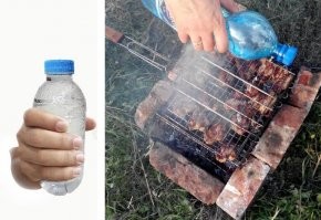 Языки пламени под шашлыком???