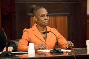 У города Нью-Йорка мэром является Де Блазио.
Его жена Чирлейн Маккрэй.
(см. фото)
Это черная придурышная баба, которая имеет на своего мужа большое влияние, и как результат, в прошлом году в школы, в которые раньше можно было попасть только после сдачи экзаменов и имея хорошие оценки, во всю стали разбавлять зоопарком (черные и мексиканцы), в дорогие отели Нью-Йорка заселяют бесплатно бомжей и черных, а на улицах творится вакханалия под названием "какие черные замечательные люди".
Так как полиция управляется мэром, то вся Америка сейчас бубнит себе под нос - как хорошо, что я живу не в Нью-Йорке.
И виной всему этому не американцы в целом, а вот эта красавица на фотке.