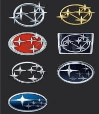 Автор, немного напутал. 

" Subaru в переводе с японского означает звёздное скопление Плеяды в созвездии Тельца.

Хотя в него входит большое количество звёзд, с Земли невооружённым взглядом видно около шести."