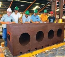 ... и отложили огромный кирпич.