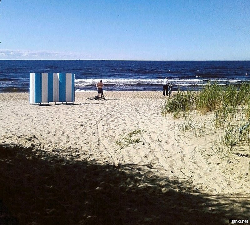 "В огромном городе пляж никогда не бывает пустым. Даже когда становится холодно".
 Холодно это как? У нас зимой в хорошую погоду гуляющего народу по берегу залива тоже хватает.
Каждый хвалит своё... Правда фотографии старые, но море от этого не изменилось.