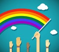 К счастью, три-два-расы и дровосеки опошлили и смешали с го*вном не всё.
На их символе толерастии не 7, а 6 цветов. И не хватает, как ни странно - именно голубого цвета.

Радуга здорового человека:


И радуга курильщика: