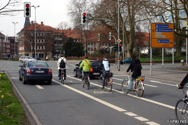 Вот в моём городе Münster. Он конечно поменьше Амстердама но велосипедов на улицах так же как и там. У меня семья 4 человека и 7 велосипедов(2 электро . Складной и 4 обычных)
Статистика 
Улицы