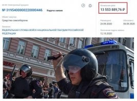 Просто добрая новость -13,5 млн рублей на перцовые баллончики для цепных псов Росгвардии.