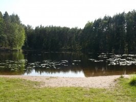 Любопытно. Озеро на острове на озере видел близь Иматры. Но вот чтоб так... Да еще с водопадом...