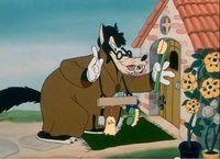 В мультике "Три поросенка" волк притворялся еврейским торговцем. Потом эту сцену отредактировали. 
До редактирования:

и после: