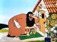 В мультике "Три поросенка" волк притворялся еврейским торговцем. Потом эту сцену отредактировали. 
До редактирования:

и после: