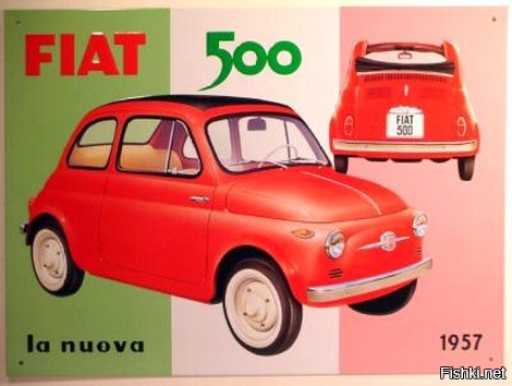 Модель Фиат-500 1957 года.

Оттуда и цифирки 500 у японцев.