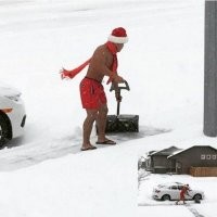 Со мной в институте учился парень из Гоа, (это в Индии), ясно дело, что он снега он от родясь не видел. Выпал первый снег, а он говорит я сегодня не пойду на лекции, спрашиваем почему, тот мялся-мялся и говорит, что ему страшно выходить на улицу. Упрашивали долго, в оконцовке вытащили его на улицу и играли в снежки, как потом сам рассказывал, мол у них есть божество, которое приходит когда белое с неба и ничего хорошего не приносит. 
Выбили мы с него язычества, на НГ у нас дедом морозом всегда был.