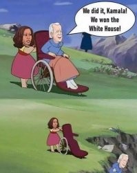 Байден :  
- Мы сделали это Камала, мы выиграли Белый Дом !