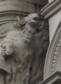 Она и до этого на барана как то недобро смотрела, но теперь животинка прям в панике