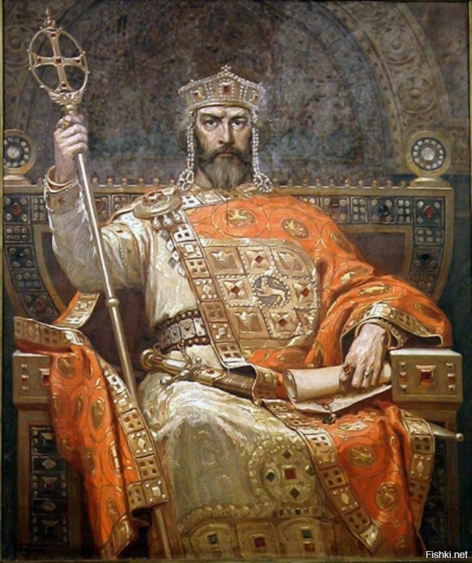 А почему в абзаце о византийском императоре Андронике I Комнине стоит портрет Царя Симеона Великого, болгарского художника Дмитрия Гюдженова?