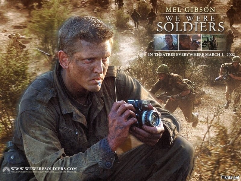 Мы были солдатами, поле битвы земля, так то большая фильмография у актёра