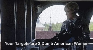 - И чо делать? У меня патронов не хватит.