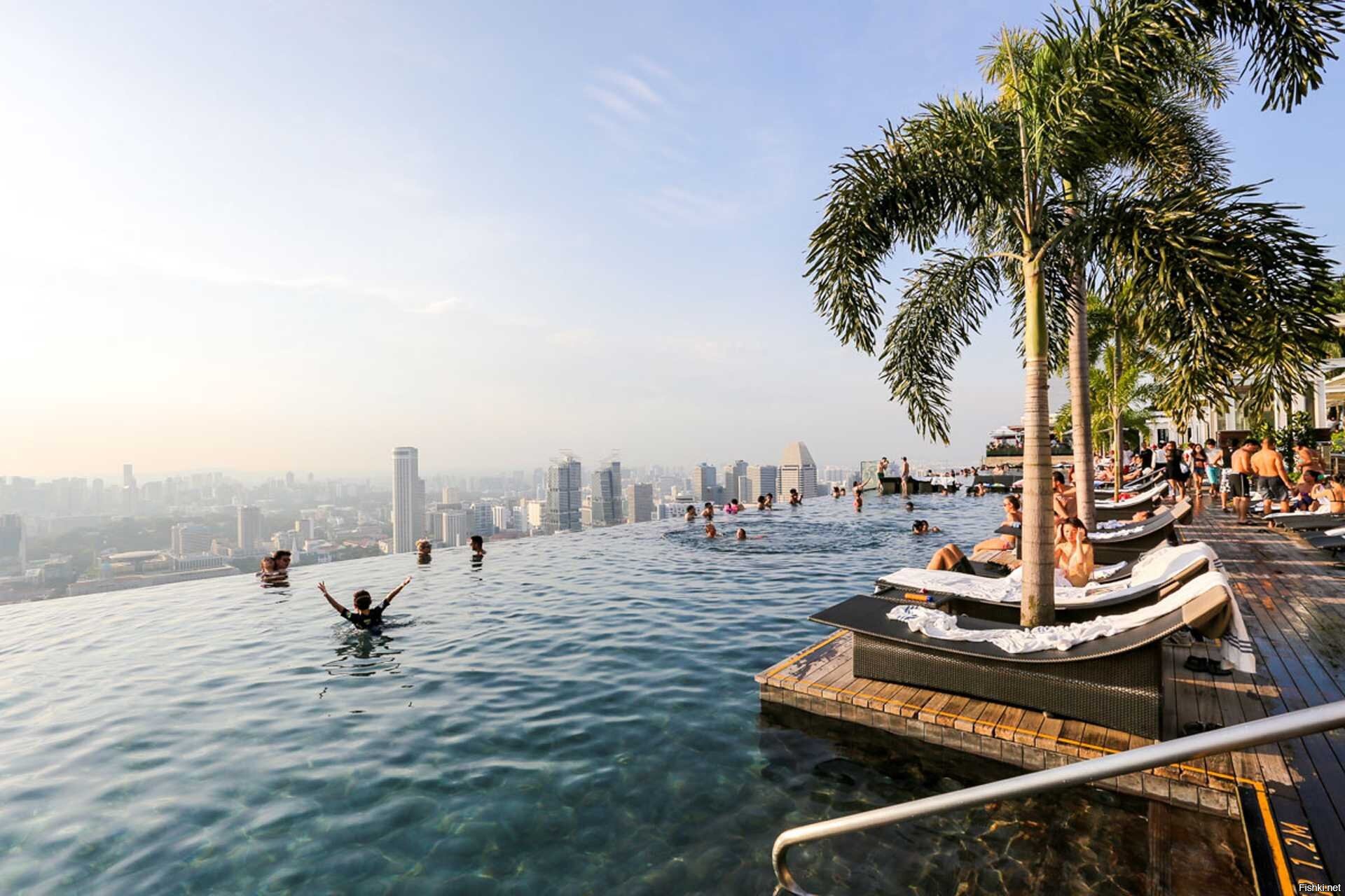 Сингапур отель Марина Бэй Сэндс бассейн