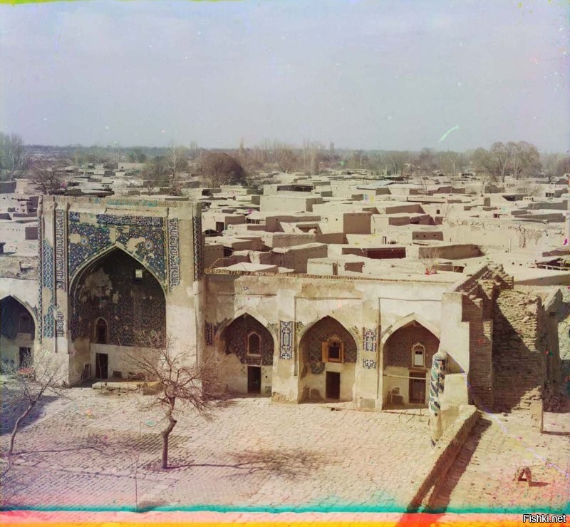 Площадь Регистан в Самарканде 100 лет назад и сейчас
