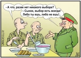 Солдатская столовая. Меню