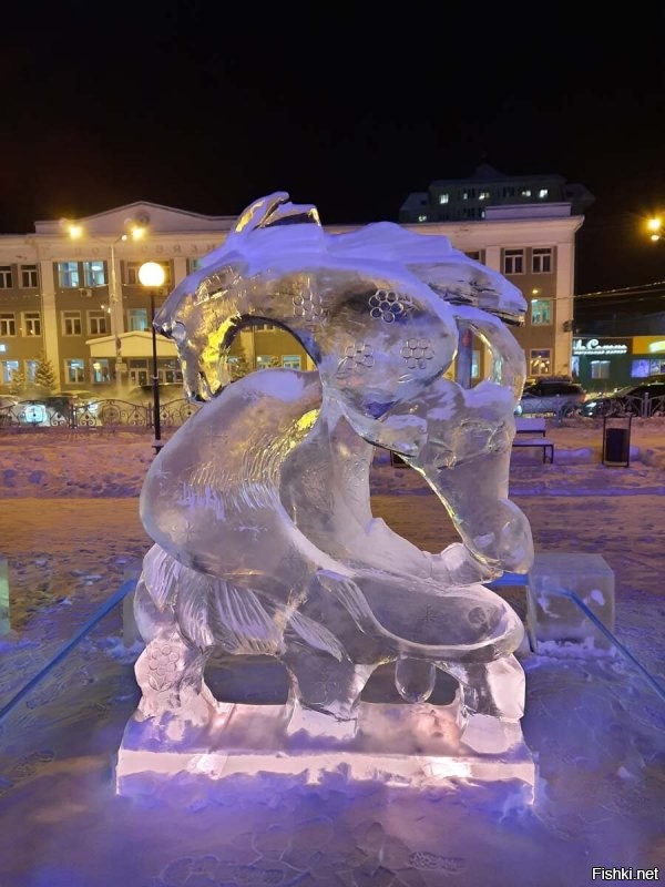 Якутск.
С начала декабря стоят на площадях города