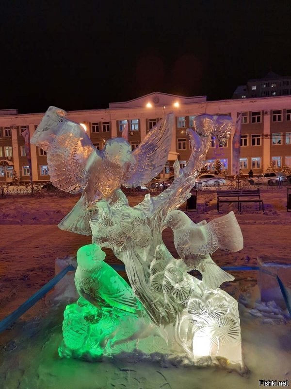 Якутск.
С начала декабря стоят на площадях города