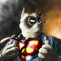 От Бэтмена до Тора: супергеройские наряды для кошек