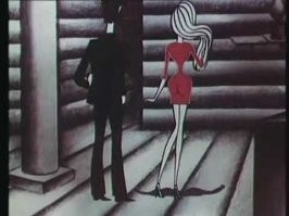 Мультфильм «Ограбление по...” 1978 года. Не то чтобы обнаженка. Но весьма рельефно...