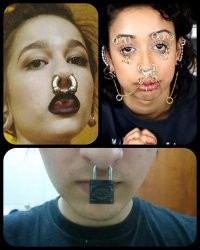 Мдя... Минусят... 

Я это к тому, что такая милая девушка, а в носу кольцо, как у тумбо-юмбы, какой. 

А потом так?