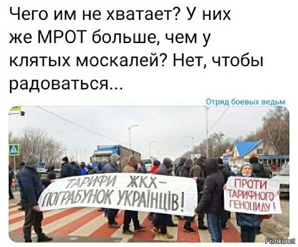 А попробуйте написать лозунги на понятном, русском языке. Может, власть вас и услышит.