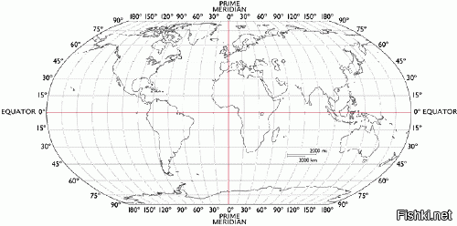 Единственная правильная карта мира это та, где посередине проходит нулевой меридиан.