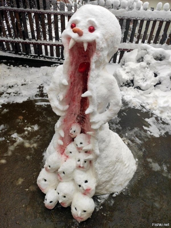 В Японии даже снеговики особенные