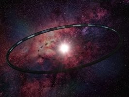 >>тысяч цилиндрических космических кораблей, связанных между собой и заключенных в дискообразную раму, перманентно обращающуюся по орбите вокруг Цереры
Хм...Где-то я это уже слышал... раз этак тыщу.
Ах ну да, конечно! Позвоните кто-нить этому слоупоку из Финляндии и скажите, что Сфера Дайсона уже изобретена товарищем Циолковским в 1895 году. 
Раз у них в Финке до сих пор нет интернета, пусть сходит в библиотеку и возьмёт книжку " «Грёзы о Земле и небе». Там всё подробно написано. То, что потом назвали сферой Дайсона.

Есть огромное кол-во разных подвидов, решающих проблемы с гравитацией, энергией и прочими штуками.
Например кольцо Нивена.