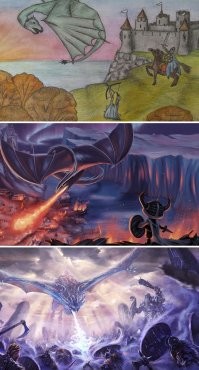 как нарисовать дракона. шаги 1, 2, 3.