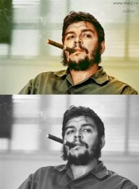 Вот так раскрашивают, в ручную, по старинке, дедовским способом.