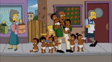 в Симпсонах была похожая серия, когда дети Апу в шоу ради денег учавствовали