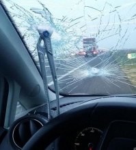 Ну, здесь, скорее не неприятность, а сказочное везение. Во-первых, водитель остался жив-здоров. Во-вторых бесплатно заполучил качественные и недешёвые переставные клещи от Gedore.