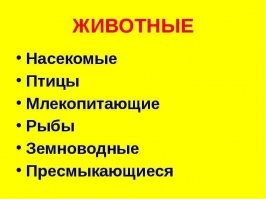 В науке за термином «животные» закреплено  широкое значение. В научном смысле к животным, помимо млекопитающих, пресмыкающихся и земноводных, относится огромное множество других организмов: рыбы, птицы, насекомые, паукообразные, моллюски, морские звёзды, черви и другие. Человек также относится к царству животных.